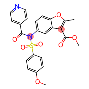 methyl 5-{isonicotinoyl[(4-methoxyphenyl)sulfonyl]amino}-2-methyl-1-benzofuran-3-carboxylate