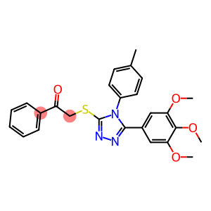 2-{[4-(4-methylphenyl)-5-(3,4,5-trimethoxyphenyl)-4H-1,2,4-triazol-3-yl]sulfanyl}-1-phenylethanone