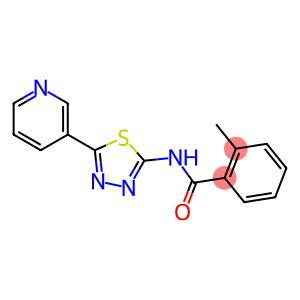 2-methyl-N-[5-(3-pyridinyl)-1,3,4-thiadiazol-2-yl]benzamide