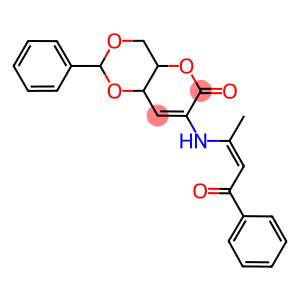 7-[(1-methyl-3-oxo-3-phenyl-1-propenyl)amino]-2-phenyl-4a,8a-dihydropyrano[3,2-d][1,3]dioxin-6(4H)-one