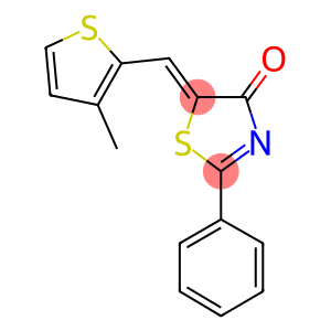 5-[(3-methyl-2-thienyl)methylene]-2-phenyl-1,3-thiazol-4(5H)-one