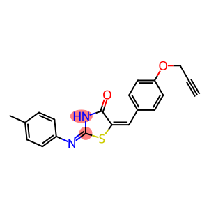 2-[(4-methylphenyl)imino]-5-[4-(2-propynyloxy)benzylidene]-1,3-thiazolidin-4-one