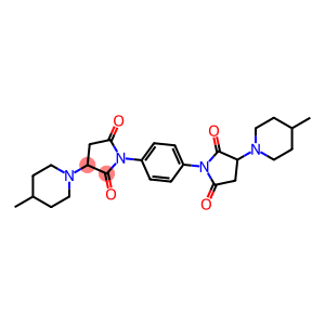 3-(4-methyl-1-piperidinyl)-1-{4-[3-(4-methyl-1-piperidinyl)-2,5-dioxo-1-pyrrolidinyl]phenyl}-2,5-pyrrolidinedione