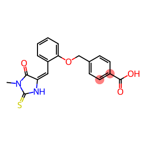 4-({2-[(1-methyl-5-oxo-2-thioxo-4-imidazolidinylidene)methyl]phenoxy}methyl)benzoic acid