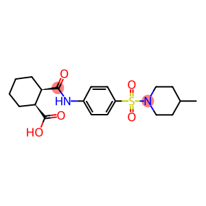 2-({4-[(4-methylpiperidin-1-yl)sulfonyl]anilino}carbonyl)cyclohexanecarboxylic acid