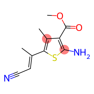 methyl 2-amino-5-(2-cyano-1-methylvinyl)-4-methyl-3-thiophenecarboxylate