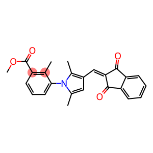 methyl 3-{3-[(1,3-dioxo-1,3-dihydro-2H-inden-2-ylidene)methyl]-2,5-dimethyl-1H-pyrrol-1-yl}-2-methylbenzoate