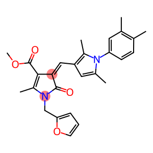 methyl 4-{[1-(3,4-dimethylphenyl)-2,5-dimethyl-1H-pyrrol-3-yl]methylene}-1-(2-furylmethyl)-2-methyl-5-oxo-4,5-dihydro-1H-pyrrole-3-carboxylate