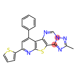 2-methyl-7-phenyl-9-(2-thienyl)pyrido[3',2':4,5]thieno[2,3-e][1,2,4]triazolo[1,5-c]pyrimidine