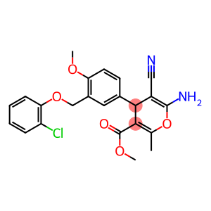 methyl 6-amino-4-{3-[(2-chlorophenoxy)methyl]-4-methoxyphenyl}-5-cyano-2-methyl-4H-pyran-3-carboxylate