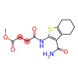 methyl 4-{[3-(aminocarbonyl)-4,5,6,7-tetrahydro-1-benzothiophen-2-yl]amino}-4-oxobutanoate