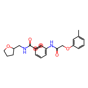 3-{[2-(3-methylphenoxy)acetyl]amino}-N-(tetrahydro-2-furanylmethyl)benzamide