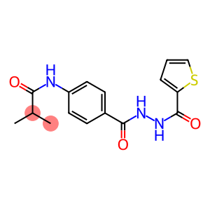 2-methyl-N-(4-{[2-(2-thienylcarbonyl)hydrazino]carbonyl}phenyl)propanamide