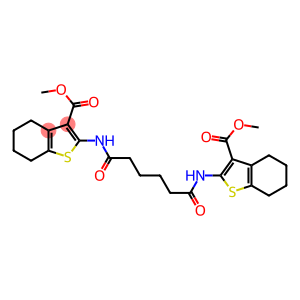 methyl 2-[(6-{[3-(methoxycarbonyl)-4,5,6,7-tetrahydro-1-benzothiophen-2-yl]amino}-6-oxohexanoyl)amino]-4,5,6,7-tetrahydro-1-benzothiophene-3-carboxylate