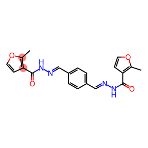 2-methyl-N'-[(E)-(4-{[(E)-2-(2-methyl-3-furoyl)hydrazono]methyl}phenyl)methylidene]-3-furohydrazide