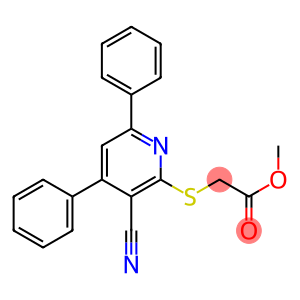 methyl 2-[(3-cyano-4,6-diphenyl-2-pyridinyl)sulfanyl]acetate