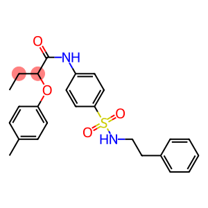 2-(4-methylphenoxy)-N-{4-[(phenethylamino)sulfonyl]phenyl}butanamide