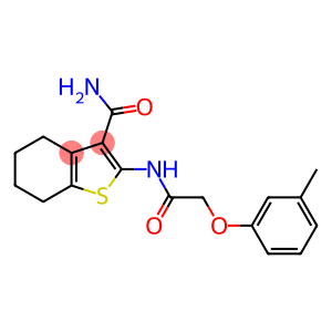 2-{[2-(3-methylphenoxy)acetyl]amino}-4,5,6,7-tetrahydro-1-benzothiophene-3-carboxamide