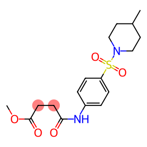 methyl 4-{4-[(4-methyl-1-piperidinyl)sulfonyl]anilino}-4-oxobutanoate