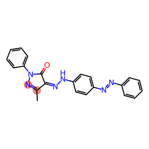 3-methyl-1-phenyl-1H-pyrazole-4,5-dione 4-(N-{4-[(E)-2-phenyldiazenyl]phenyl}hydrazone)