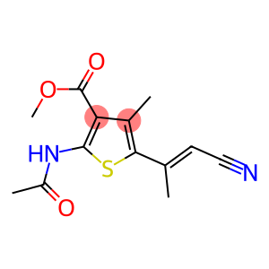 methyl 2-(acetylamino)-5-[(E)-2-cyano-1-methylethenyl]-4-methyl-3-thiophenecarboxylate