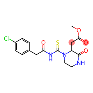 methyl 2-[1-({[2-(4-chlorophenyl)acetyl]amino}carbothioyl)-3-oxo-2-piperazinyl]acetate