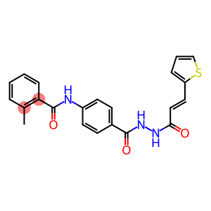 2-methyl-N-[4-({2-[(E)-3-(2-thienyl)-2-propenoyl]hydrazino}carbonyl)phenyl]benzamide