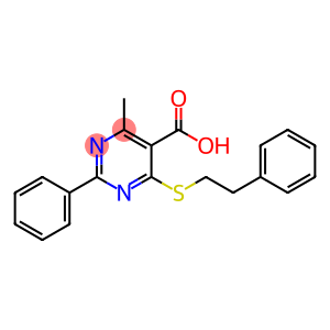 4-methyl-2-phenyl-6-[(2-phenylethyl)thio]pyrimidine-5-carboxylic acid