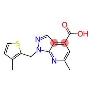 6-methyl-1-[(3-methylthien-2-yl)methyl]-1H-pyrazolo[3,4-b]pyridine-4-carboxylic acid