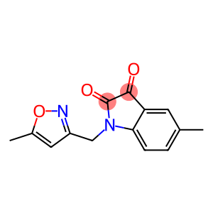 5-methyl-1-[(5-methyl-1,2-oxazol-3-yl)methyl]-2,3-dihydro-1H-indole-2,3-dione