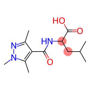 4-methyl-2-[(1,3,5-trimethyl-1H-pyrazol-4-yl)formamido]pentanoic acid