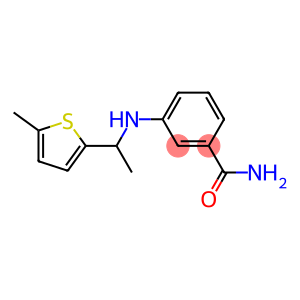 3-{[1-(5-methylthiophen-2-yl)ethyl]amino}benzamide