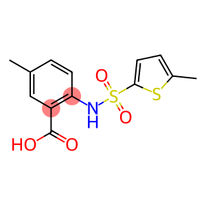 5-methyl-2-[(5-methylthiophene-2-)sulfonamido]benzoic acid