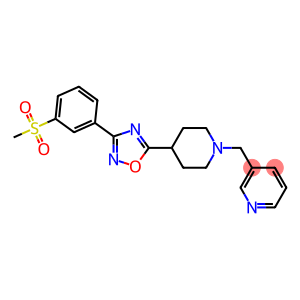 3-[(4-(3-[3-(METHYLSULFONYL)PHENYL]-1,2,4-OXADIAZOL-5-YL)PIPERIDIN-1-YL)METHYL]PYRIDINE