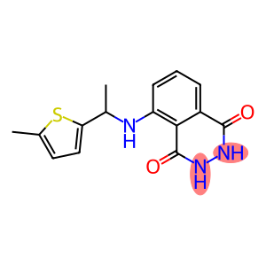 5-{[1-(5-methylthiophen-2-yl)ethyl]amino}-1,2,3,4-tetrahydrophthalazine-1,4-dione