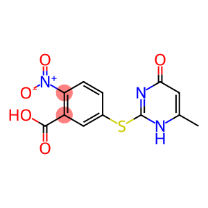 5-[(6-methyl-4-oxo-1,4-dihydropyrimidin-2-yl)sulfanyl]-2-nitrobenzoic acid