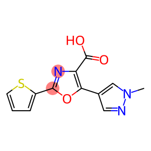 5-(1-methyl-1H-pyrazol-4-yl)-2-(thiophen-2-yl)-1,3-oxazole-4-carboxylic acid