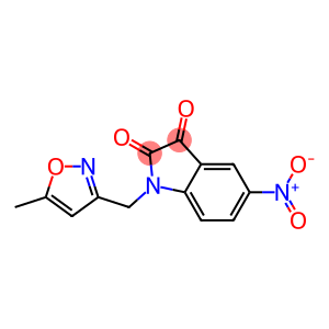 1-[(5-methyl-1,2-oxazol-3-yl)methyl]-5-nitro-2,3-dihydro-1H-indole-2,3-dione