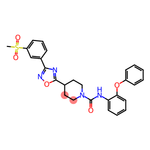 4-(3-[3-(METHYLSULFONYL)PHENYL]-1,2,4-OXADIAZOL-5-YL)-N-(2-PHENOXYPHENYL)PIPERIDINE-1-CARBOXAMIDE