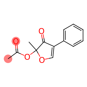 2-methyl-3-oxo-4-phenyl-2,3-dihydrofuran-2-yl acetate