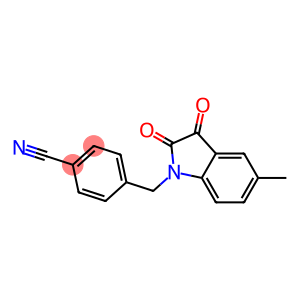 4-[(5-methyl-2,3-dioxo-2,3-dihydro-1H-indol-1-yl)methyl]benzonitrile