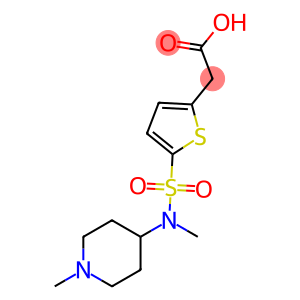 2-{5-[methyl(1-methylpiperidin-4-yl)sulfamoyl]thiophen-2-yl}acetic acid