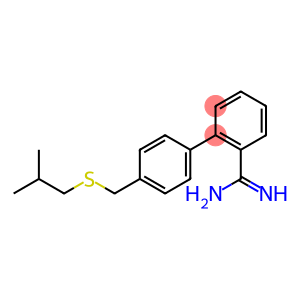 2-(4-{[(2-methylpropyl)sulfanyl]methyl}phenyl)benzene-1-carboximidamide