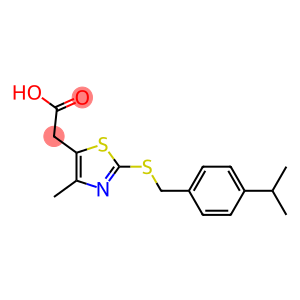 2-[4-methyl-2-({[4-(propan-2-yl)phenyl]methyl}sulfanyl)-1,3-thiazol-5-yl]acetic acid