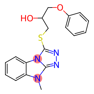 1-(9-METHYL-9H-BENZO[4,5]IMIDAZO[2,1-C][1,2,4]TRIAZOL-3-YLSULFANYL)-3-PHENOXY-PROPAN-2-OL