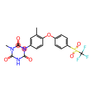 1-METHYL-3-[3-METHYL-4-(4-TRIFLUOROMETHANE-SULFONYL-PHENOXY)-PHENYL]-[1,3,5]TRIAZINANE-2,4,6-TRIONE