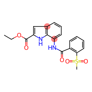 7-[[2-(METHYLSULPHONYL)BENZOYL]AMINO]INDOLE-2-CARBOXYLIC ACID, ETHYL ESTER