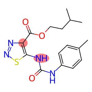 3-METHYLBUTYL 5-({[(4-METHYLPHENYL)AMINO]CARBONYL}AMINO)-1,2,3-THIADIAZOLE-4-CARBOXYLATE