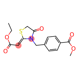 METHYL 4-[[(2Z)-2-(2-ETHOXY-2-OXOETHYLIDENE)-4-OXO-1,3-THIAZOLIDIN-3-YL]METHYL]BENZOATE