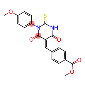 METHYL 4-{(E)-[1-(4-METHOXYPHENYL)-4,6-DIOXO-2-THIOXOTETRAHYDROPYRIMIDIN-5(2H)-YLIDENE]METHYL}BENZOATE